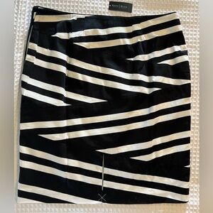 Black and White Striped Skirt